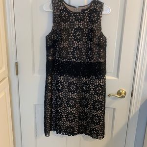 Tommy Hilfiger Sleeveless black lace dress.